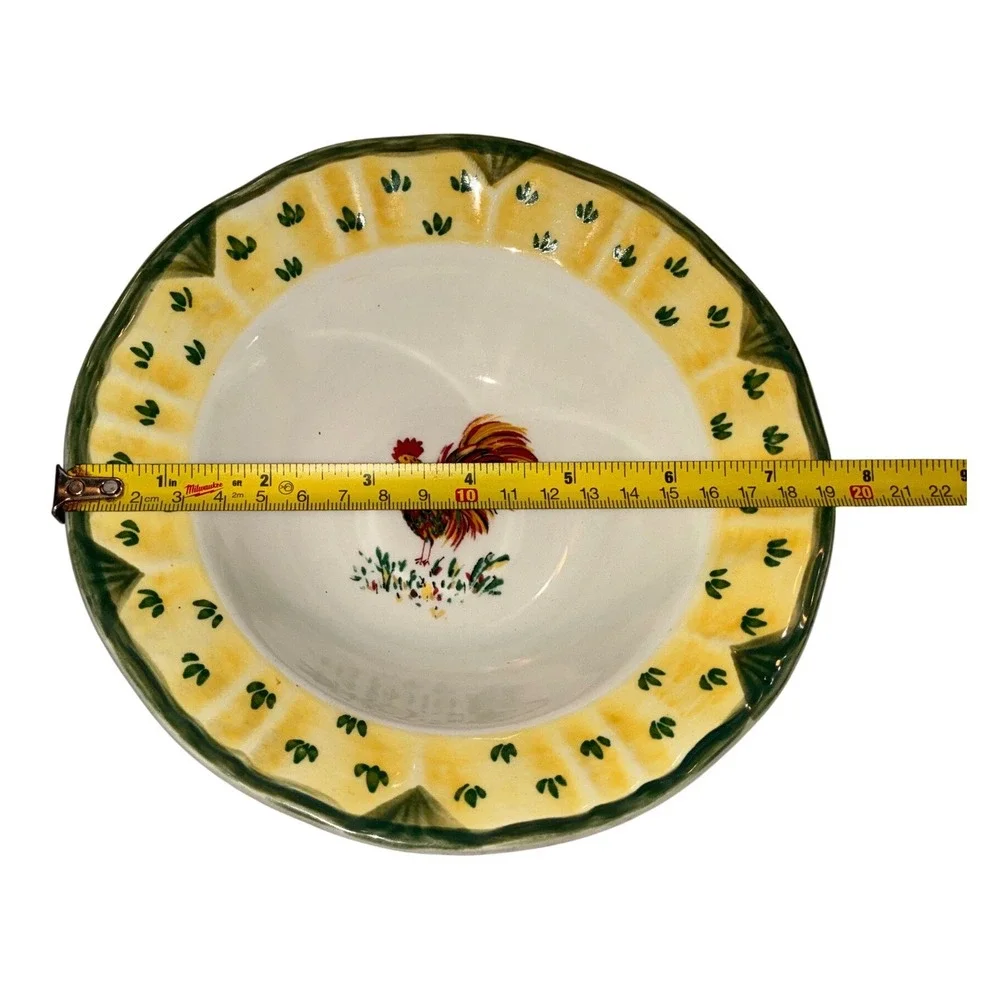 Farmhouse Rooster Bowl Set Country Kitchen Gibson Everyday 8in